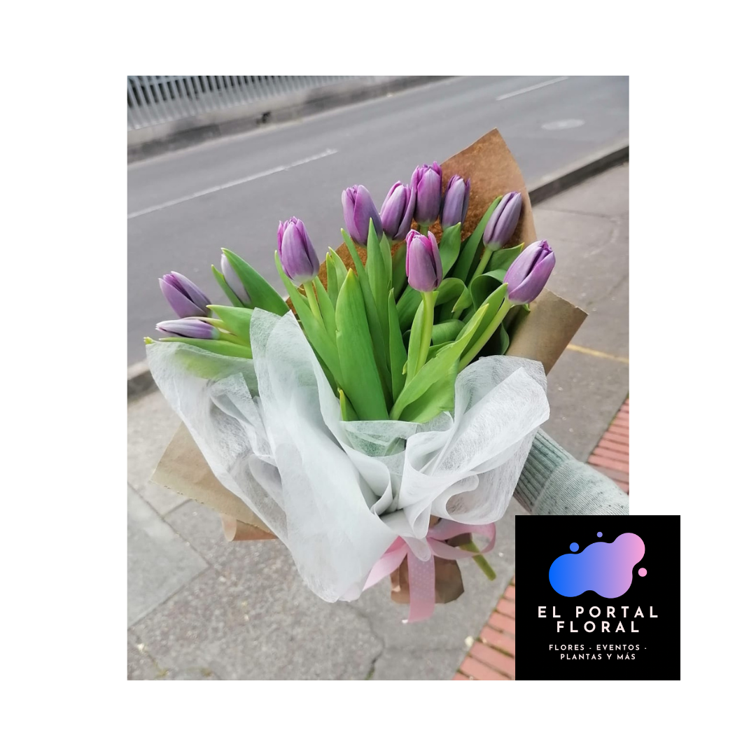 BOUQUET TULIPANES LILA