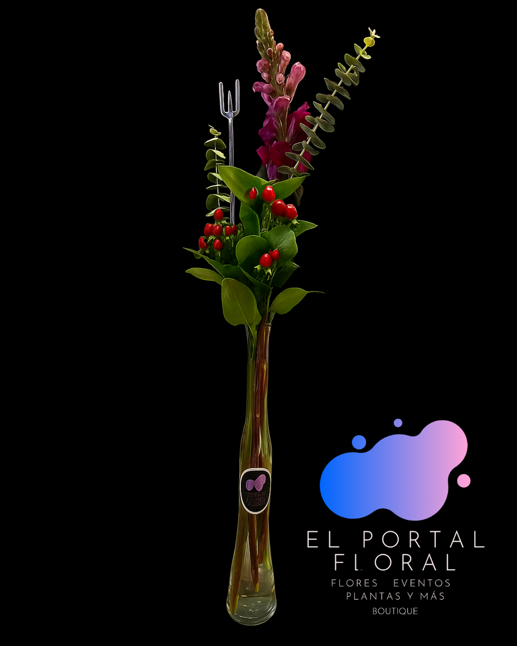 “DRAGON” - EL PORTAL FLORAL - BOUTIQUE - COLECCIÓN BASES DE CRISTAL